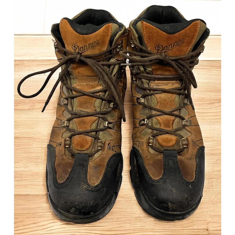 Danner Mt Defiance GTX 37480 Men 11.5D Hiking Shoes Tan Olive Leather Ankle Boot